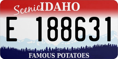ID license plate E188631