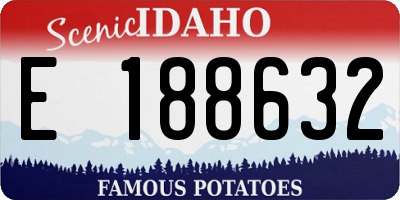 ID license plate E188632