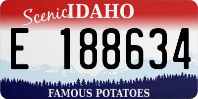 ID license plate E188634