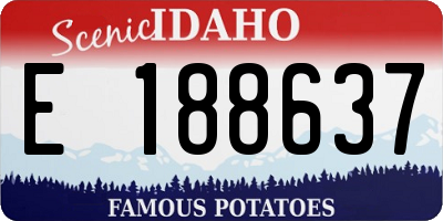 ID license plate E188637