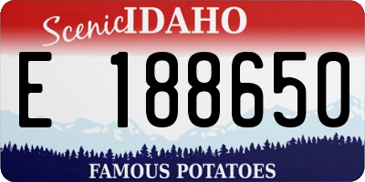 ID license plate E188650