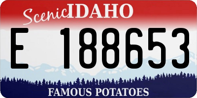 ID license plate E188653
