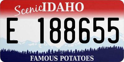 ID license plate E188655