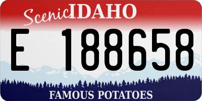 ID license plate E188658