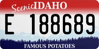 ID license plate E188689