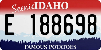 ID license plate E188698