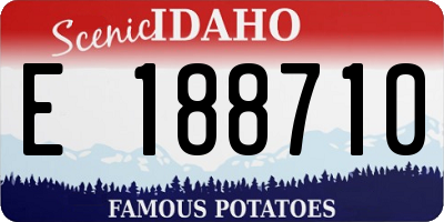 ID license plate E188710