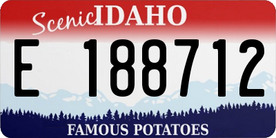 ID license plate E188712