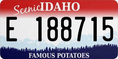 ID license plate E188715