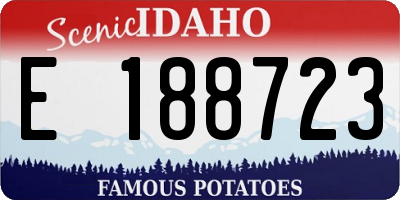 ID license plate E188723