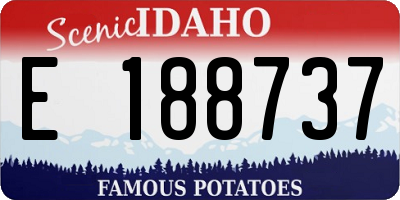ID license plate E188737