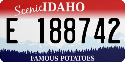 ID license plate E188742