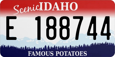 ID license plate E188744