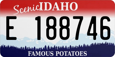 ID license plate E188746