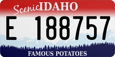 ID license plate E188757