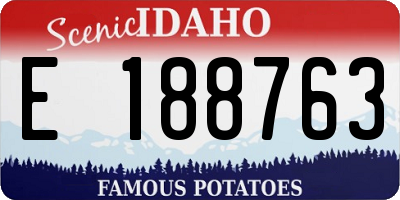 ID license plate E188763