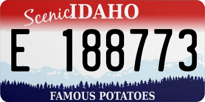 ID license plate E188773