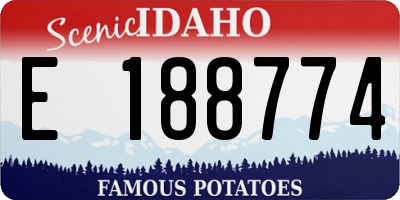 ID license plate E188774