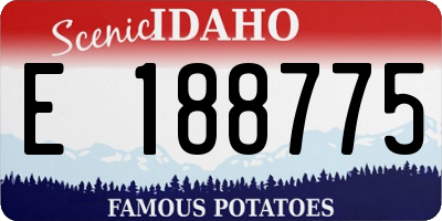 ID license plate E188775