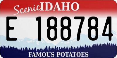 ID license plate E188784