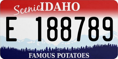ID license plate E188789