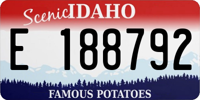 ID license plate E188792