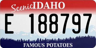 ID license plate E188797