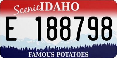 ID license plate E188798