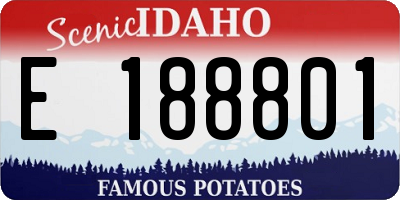 ID license plate E188801