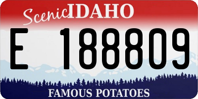 ID license plate E188809