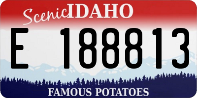 ID license plate E188813