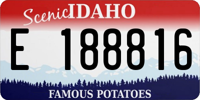 ID license plate E188816