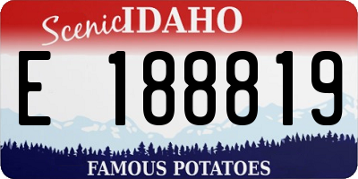 ID license plate E188819