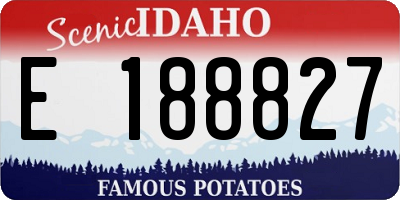 ID license plate E188827