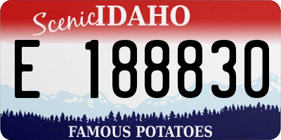 ID license plate E188830