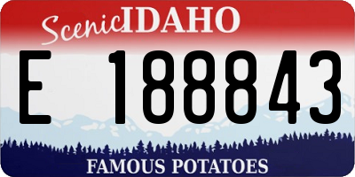 ID license plate E188843