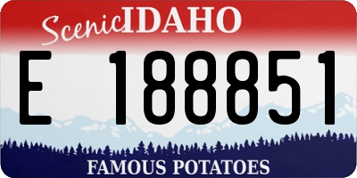 ID license plate E188851