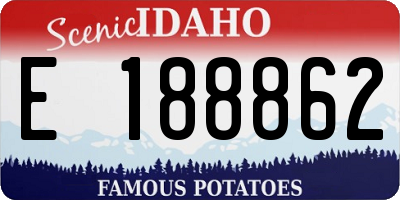 ID license plate E188862