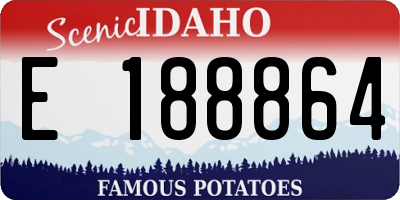 ID license plate E188864