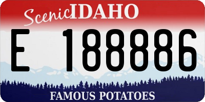 ID license plate E188886