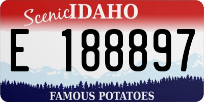ID license plate E188897