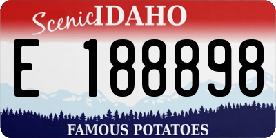 ID license plate E188898