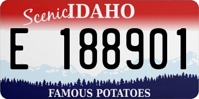 ID license plate E188901