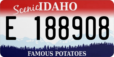 ID license plate E188908