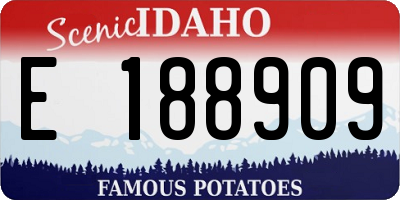 ID license plate E188909