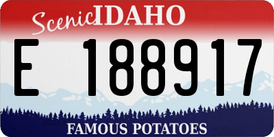 ID license plate E188917
