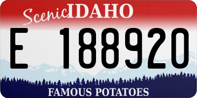 ID license plate E188920