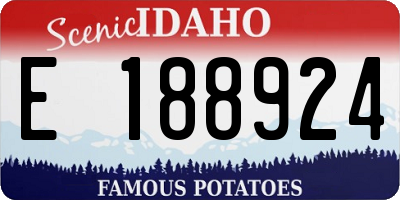 ID license plate E188924