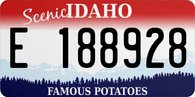 ID license plate E188928