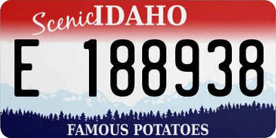 ID license plate E188938